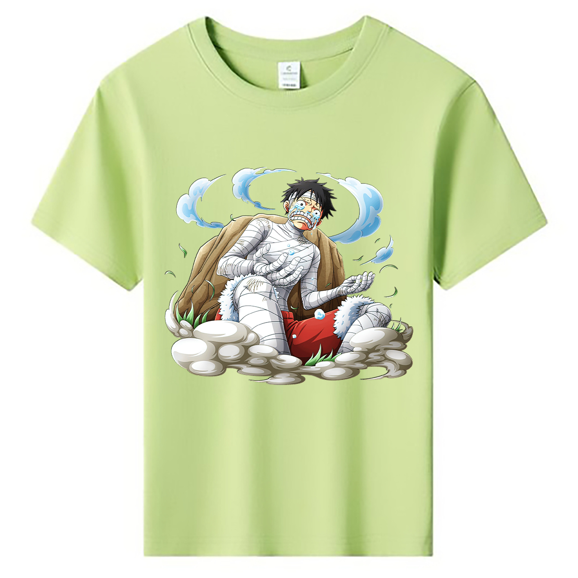 ワンピース モンキー・D・ルフィ ONE PIECE Monkey D. Luffy 綿100％キッズTシャツ（フロントプリント）